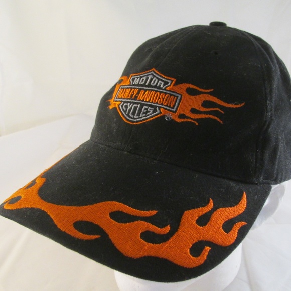 Harley Davidson Flames Cap Motorcycle 
